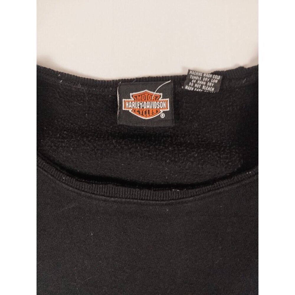 Harley-Davidson V-Rod Sweatshirt Men M Black Vintage 2001 Utica NY Graphic Crew - Picture 7 of 8
